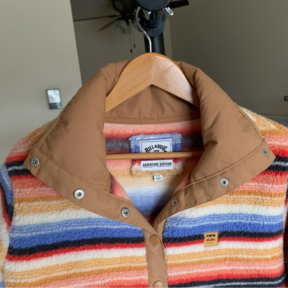 Billabong Fleece Snap Pullover Jacket - Picture 4 of 6